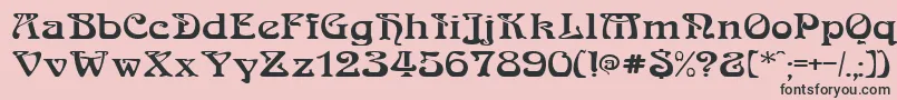 MedusaRegular Font – Black Fonts on Pink Background