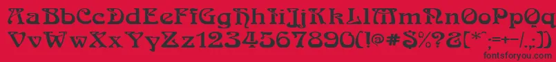 More about MedusaRegular Font MedusaRegular Font – Black Fonts on Red Background