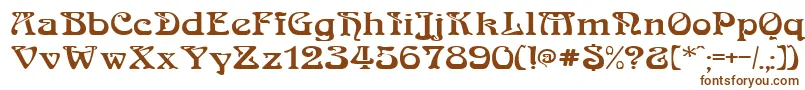 MedusaRegular-fontti – ruskeat fontit valkoisella taustalla
