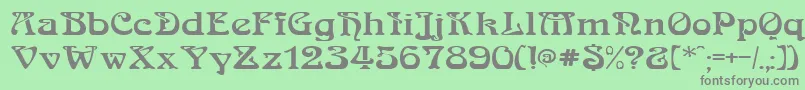More about MedusaRegular Font MedusaRegular Font – Gray Fonts on Green Background