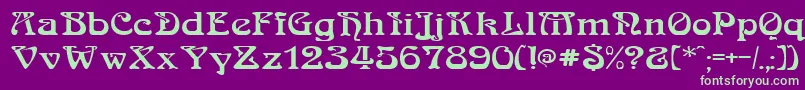 More about MedusaRegular Font MedusaRegular Font – Green Fonts on Purple Background