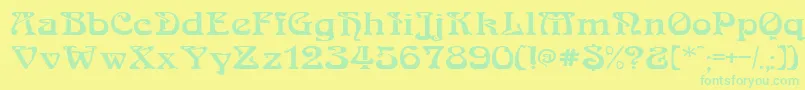 More about MedusaRegular Font MedusaRegular Font – Green Fonts on Yellow Background