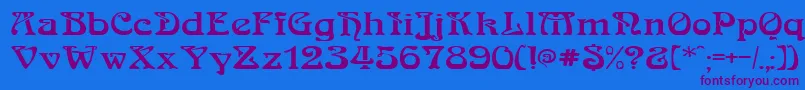 MedusaRegular Font – Purple Fonts on Blue Background