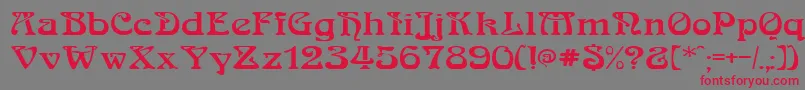 MedusaRegular Font – Red Fonts on Gray Background