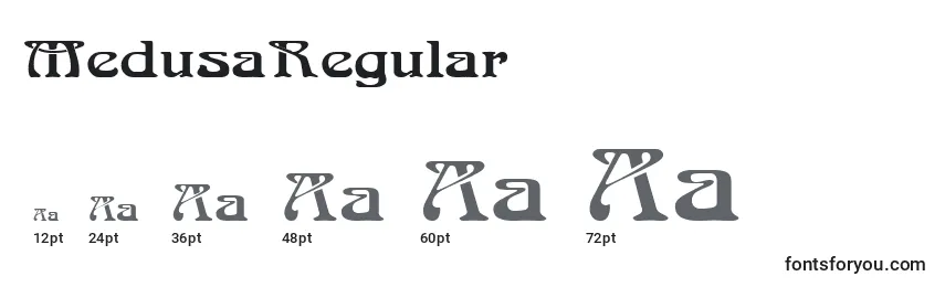 Размеры шрифта MedusaRegular