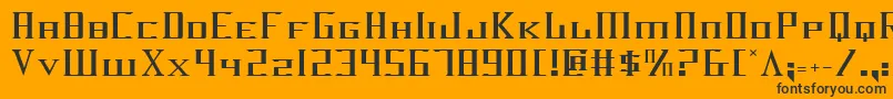 Darkwv2 Font – Black Fonts on Orange Background