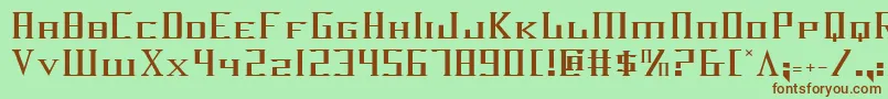 フォントDarkwv2 – 緑の背景に茶色のフォント