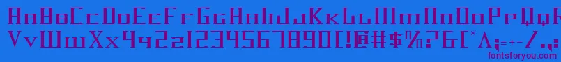 Darkwv2 Font – Purple Fonts on Blue Background