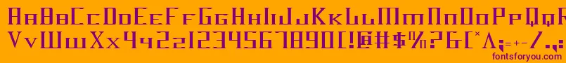 Darkwv2 Font – Purple Fonts on Orange Background