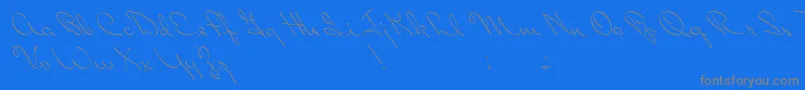 PerhapsLove Font – Gray Fonts on Blue Background