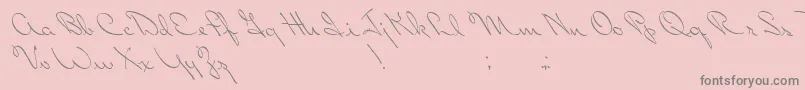 fuente PerhapsLove – Fuentes Grises Sobre Fondo Rosa