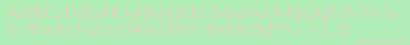 GildeRegular Font – Pink Fonts on Green Background