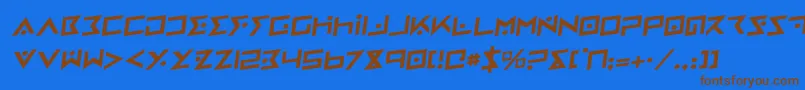 Ironcobraro Font – Brown Fonts on Blue Background