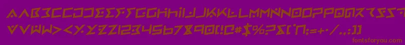 Ironcobraro Font – Brown Fonts on Purple Background