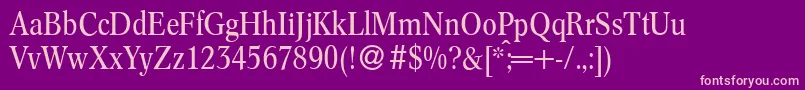 C790RomanCdRegular Font – Pink Fonts on Purple Background