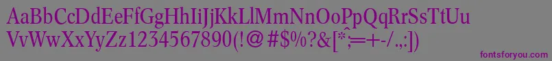 C790RomanCdRegular Font – Purple Fonts on Gray Background