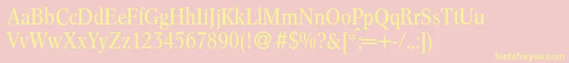C790RomanCdRegular Font – Yellow Fonts on Pink Background
