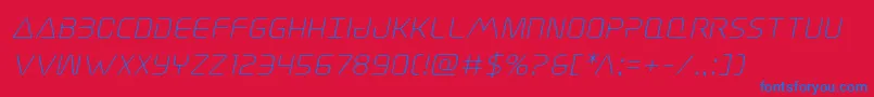 フォントElitedangerexpandital – 赤い背景に青い文字