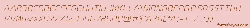Elitedangerexpandital-fontti – ruskeat fontit vaaleanpunaisella taustalla