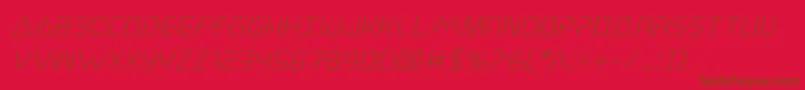 Elitedangerexpandital-fontti – ruskeat fontit punaisella taustalla