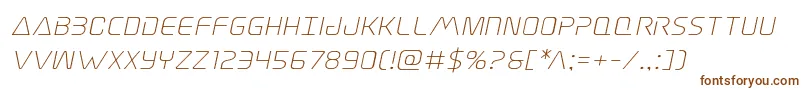 Шрифт Elitedangerexpandital – коричневые шрифты на белом фоне