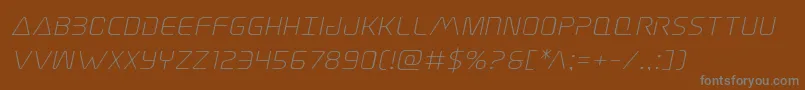 Elitedangerexpandital Font – Gray Fonts on Brown Background