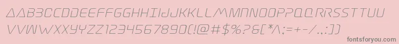 フォントElitedangerexpandital – ピンクの背景に灰色の文字