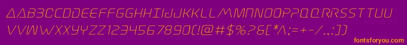 Шрифт Elitedangerexpandital – оранжевые шрифты на фиолетовом фоне