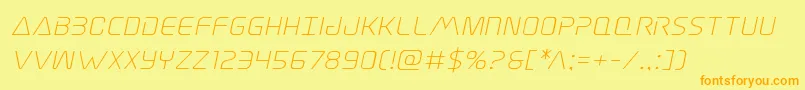 Шрифт Elitedangerexpandital – оранжевые шрифты на жёлтом фоне