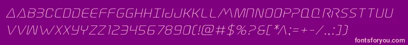 Шрифт Elitedangerexpandital – розовые шрифты на фиолетовом фоне