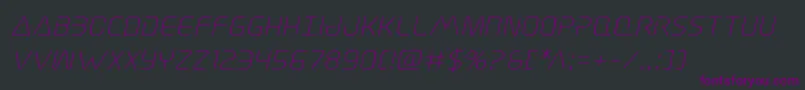 Шрифт Elitedangerexpandital – фиолетовые шрифты на чёрном фоне