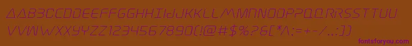 Шрифт Elitedangerexpandital – фиолетовые шрифты на коричневом фоне