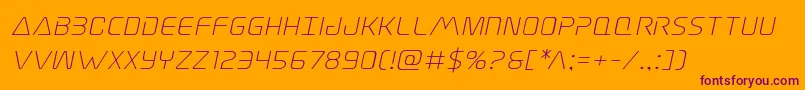 Шрифт Elitedangerexpandital – фиолетовые шрифты на оранжевом фоне
