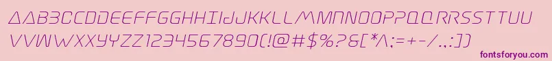 Шрифт Elitedangerexpandital – фиолетовые шрифты на розовом фоне