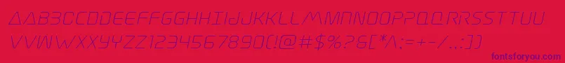 Шрифт Elitedangerexpandital – фиолетовые шрифты на красном фоне