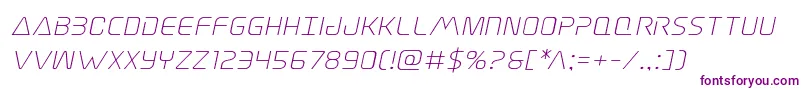 Elitedangerexpandital-fontti – violetit fontit valkoisella taustalla