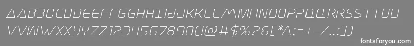Шрифт Elitedangerexpandital – белые шрифты на сером фоне