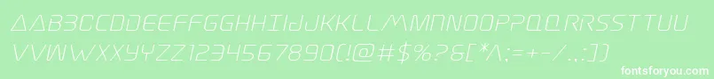 フォントElitedangerexpandital – 緑の背景に白い文字