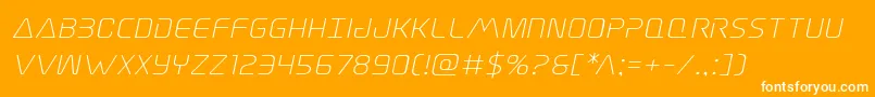 Шрифт Elitedangerexpandital – белые шрифты на оранжевом фоне