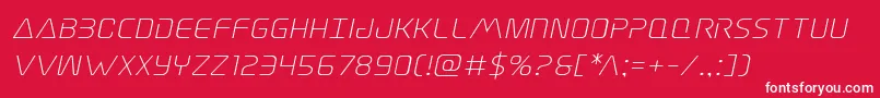 フォントElitedangerexpandital – 赤い背景に白い文字