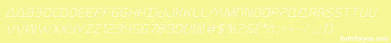 フォントElitedangerexpandital – 黄色い背景に白い文字