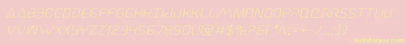 Elitedangerexpandital-fontti – keltaiset fontit vaaleanpunaisella taustalla