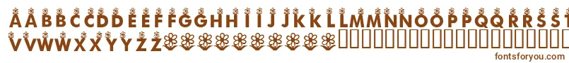 KrFirstBloom Font – Brown Fonts on White Background