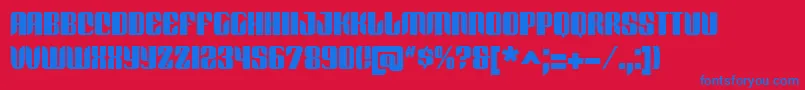 RedfordBv Font – Blue Fonts on Red Background