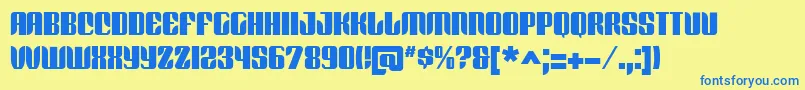 RedfordBv Font – Blue Fonts on Yellow Background