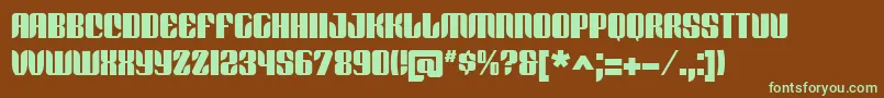 RedfordBv Font – Green Fonts on Brown Background