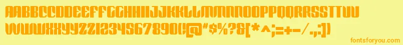 RedfordBv Font – Orange Fonts on Yellow Background