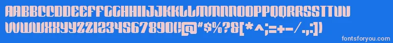 RedfordBv Font – Pink Fonts on Blue Background