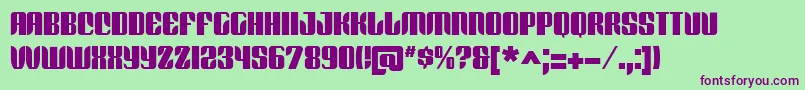 RedfordBv Font – Purple Fonts on Green Background