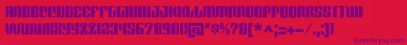 RedfordBv Font – Purple Fonts on Red Background